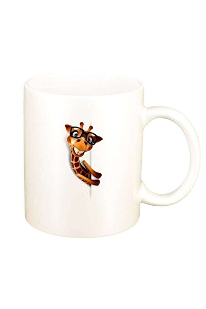 INOVATIX Cana alba personalizata, Girafa, D275, INOVATIX®. 330ml