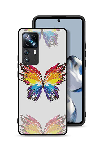 Tolwak غطاء حماية لهاتف Xiaomi 12T Pro بخلفية بسيطة وفن رقمي وبساطة الفراشة