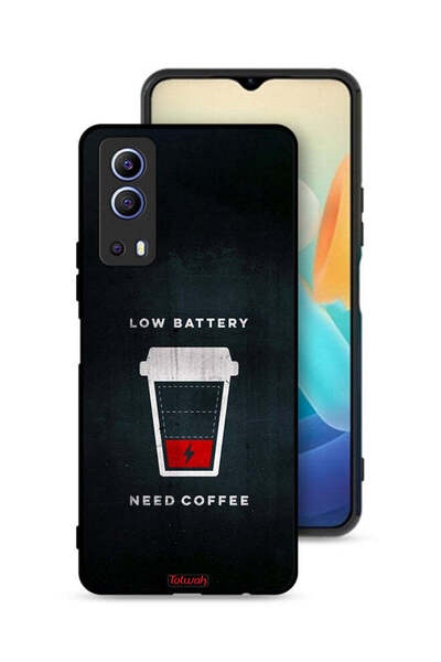 Tolwak غطاء حماية لهاتف Vivo Y72 5G - بطارية منخفضة - يحتاج إلى قهوة