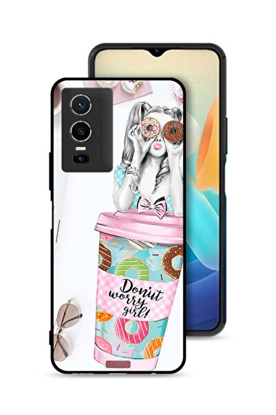 Tolwak Vivo Y76 5G Protective Case Cover Donut Worry Girl