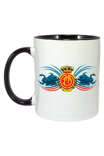 INOVATIX Cana Alba Personalizata, Rcd Mallorca Spania, Maner Si Interior Negr...