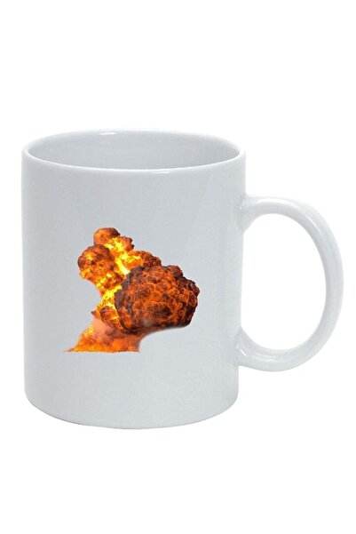 INOVATIX Cana alba personalizata, Fire, alb, D225, INOVATIX®. 330ml