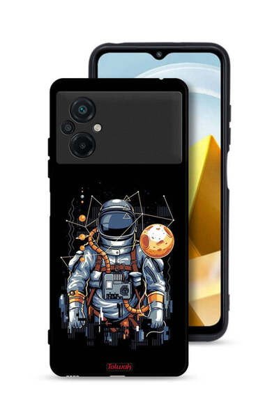 Tolwak Xiaomi Poco M5 4G Protective Case Cover Astronaut Abstract Art