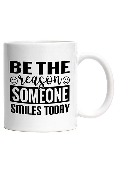 INOVATIX Personalized white mug, which urges you to make someone smile today, INOVATIX®. 330ml