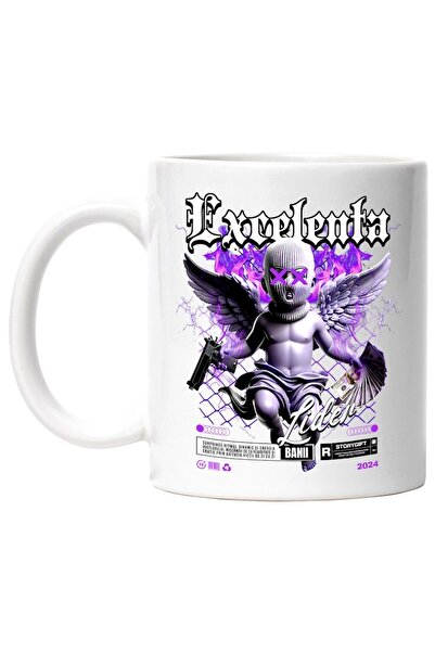 INOVATIX Cana alba personalizata, Inger cu Bani si Pistol - Excelenta, Lider,...