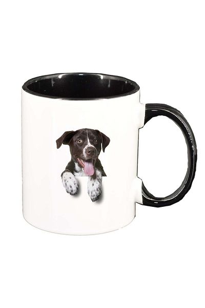 INOVATIX Personalized white mug, Dog, black interior, D354, INOVATIX®. 330ml