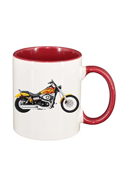 INOVATIX Cana alba personalizata, Motor, interior rosu, D57, INOVATIX®. 330ml