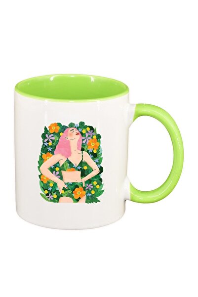 INOVATIX Cana alba personalizata, Summer, interior verde deschis, D1450, INOV...