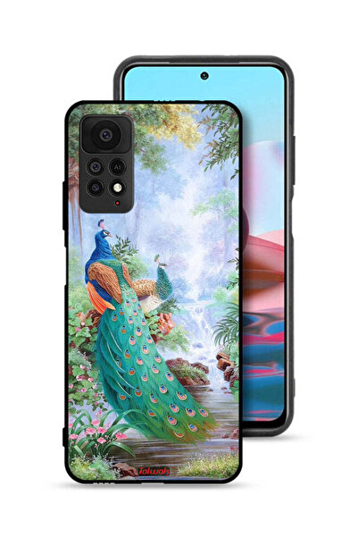 Tolwak غطاء حماية لهاتف شاومي ريدمي نوت 11 برو 5G بنقشة الطاووس