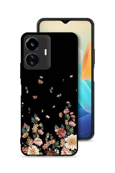 Tolwak Vivo Y77e 5G Protective Case Cover Small Flowers In Bottom