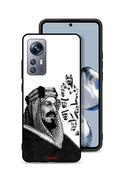 Tolwak غطاء حماية لهاتف شاومي 12S، ملصق فني أبيض وأسود لملوك المملكة العربية ...