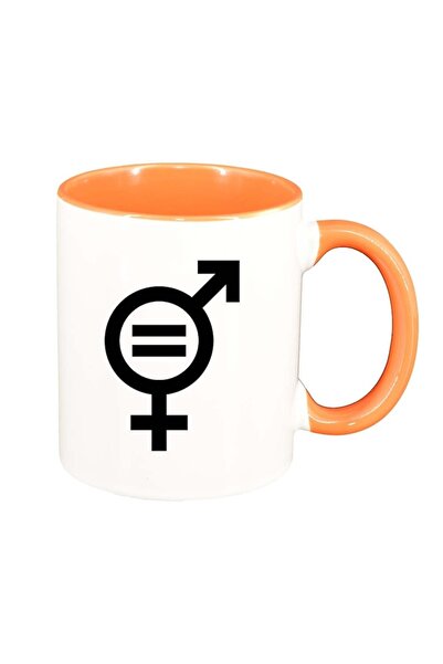 INOVATIX Cana alba personalizata, Gender Sign, interior portocaliu, D989, INO...