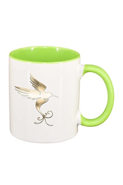 INOVATIX Cana alba personalizata, Bird, interior verde deschis, D956, INOVATI...