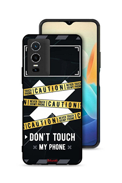 Tolwak Vivo Y76 5G Protective Case Cover Caution Never Touch My Phone