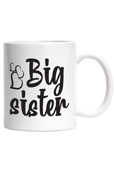 INOVATIX Personalized white mug, for a loved and appreciated older sister - understanding, INOVATIX®. 330ml