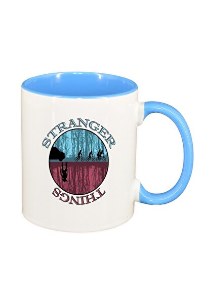 INOVATIX Εξατομικευμένη λευκή κούπα, Stranger Things, μπλε εσωτερικό, D1301, ...