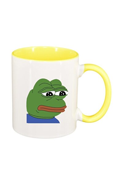 INOVATIX Cana alba personalizata, Meme - Funny, interior galben, D1398, INOVATIX®. 330ml