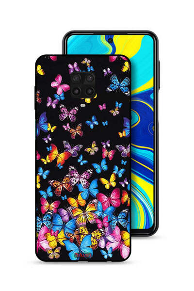 Tolwak غطاء حماية لهاتف شاومي ريدمي نوت 9 برو بنقشة فراشات ملونة