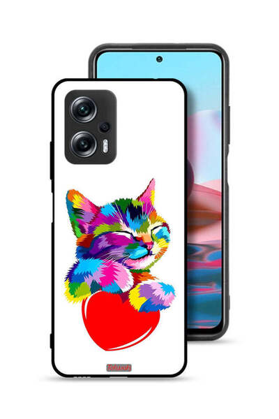 Tolwak غطاء حماية لهاتف شاومي ريدمي نوت 11T برو 5G، قطة ملونة