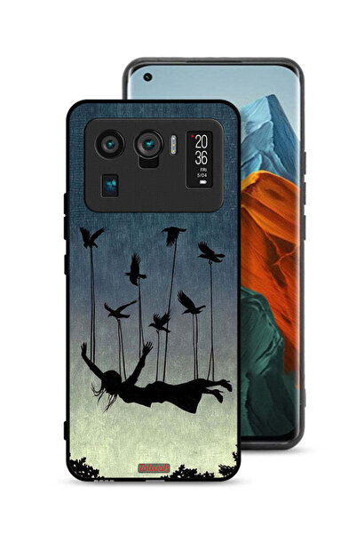 Tolwak Xiaomi Mi 11 Ultra Protective Case Cover Birds Holding Fallen Girl