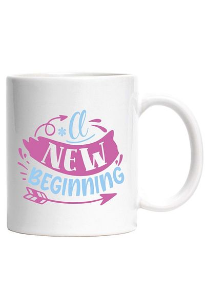 INOVATIX Personalized white mug, for those who are experiencing a new beginning - reset, INOVATIX®. 330ml