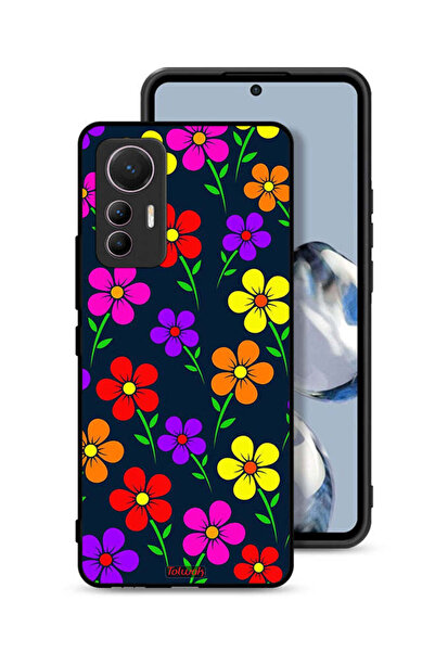 Tolwak غطاء حماية لهاتف شاومي 12 لايت - زهور ملونة