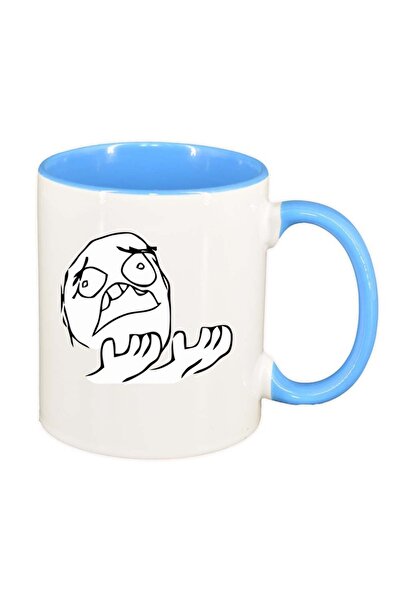 INOVATIX Cana alba personalizata, Meme Why, interior albastru, D1021, INOVATI...