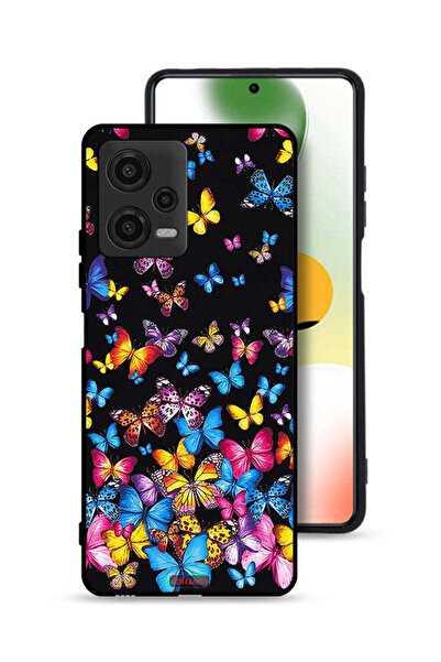 Tolwak غطاء حماية لهاتف Xiaomi Poco X5 بنقشة فراشات ملونة