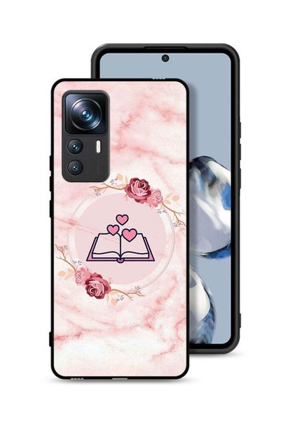 Tolwak غطاء حماية لهاتف Xiaomi 12T Pro بتصميم ثلاثة قلوب على كتاب