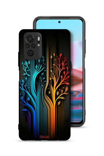Tolwak Xiaomi Redmi Note 10S Protective Case Cover Tree Leaves Art