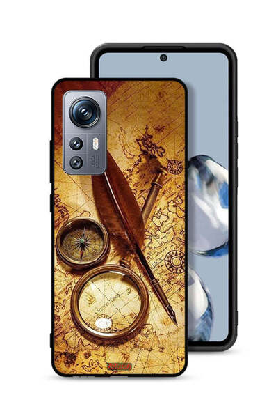 Tolwak غطاء حماية لهاتف Xiaomi 12S بتصميم بوصلة عتيقة