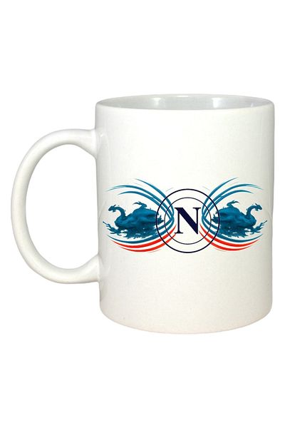 INOVATIX Cana Alba Personalizata, Ssc Napoli Italia, Maner Si Interior Alb, ®. 330ml