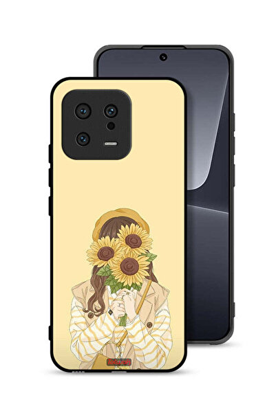 Tolwak غطاء حماية لهاتف شاومي 13 بغطاء وجه مزين برسومات عباد الشمس