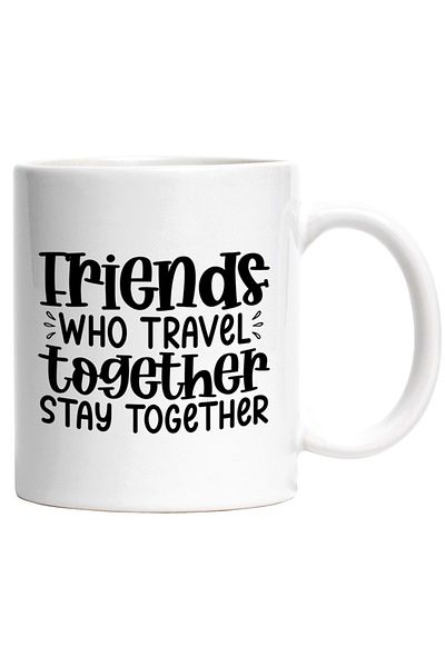 INOVATIX Personalized white mug, for friends who travel a lot together, INOVATIX®. 330ml