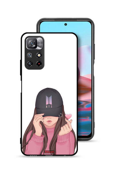 Tolwak غطاء حماية لهاتف شاومي ريدمي نوت 11 4G، فتاة تصنع سناب شات