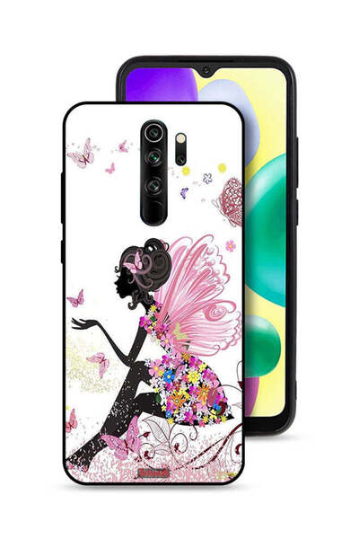 Tolwak Xiaomi Redmi Note 8 Pro Protective Case Cover Butterfly Girl Artwork