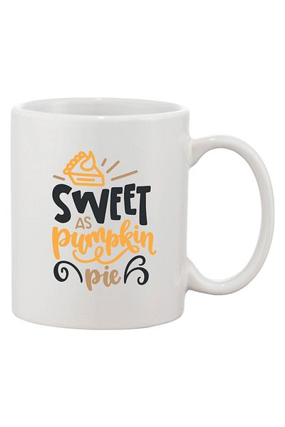 INOVATIX Personalized white mug, personalized 'Sweet as pumpkin pie', INOVATIX®. 330ml