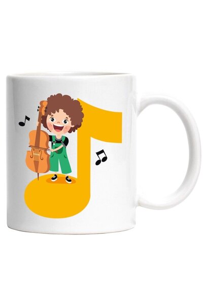 INOVATIX Персонализирана бяла чаша, Музикант, Цигулар, Виолончело, Музикален ...