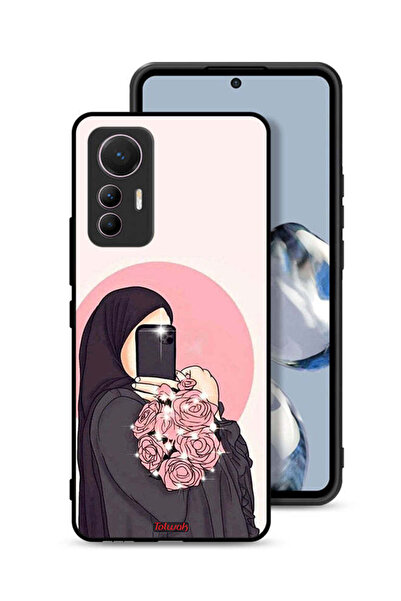Tolwak غطاء حماية لهاتف شاومي 12 لايت، فن التقاط صور سيلفي مع حمل الزهور