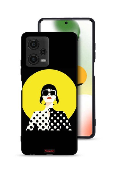 Tolwak غطاء حماية لهاتف Xiaomi Poco X5 بتصميم فتاة أنيقة