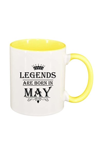 INOVATIX Персонализирана бяла чаша, Legend, жълта вътрешност, D74, INOVATIX®....