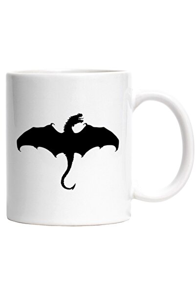 INOVATIX Cana alba personalizata, un dragon furios care zboara, INOVATIX®. 330ml