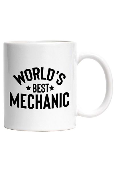 INOVATIX Personalized white mug, for the best mechanic in the world, INOVATIX®. 330ml