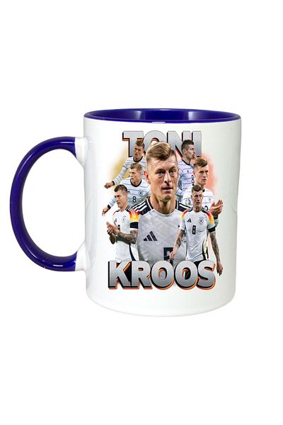 INOVATIX Cana Alba Personalizata, Toni Kroos Germany, Maner Si Interior Albastru, ®. 330ml