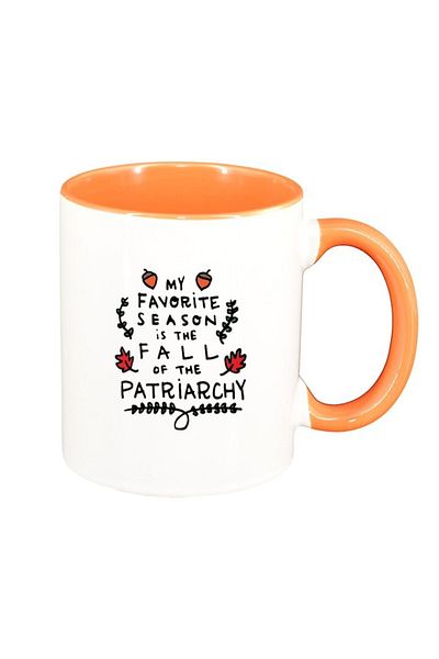 INOVATIX Personalized white mug, patriarchy, orange interior, D1478, INOVATIX®. 330ml