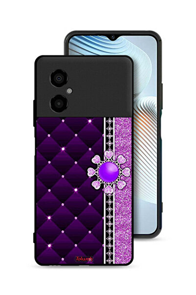 Tolwak Xiaomi Poco M4 5G Protective Case Cover Glitter Hearts