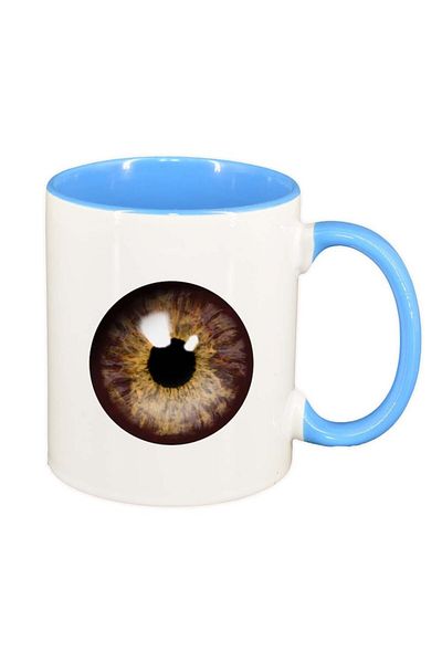 INOVATIX Cana alba personalizata, Eyeball, interior albastru, D300, INOVATIX®. 330ml