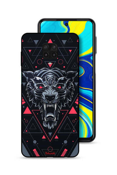 Tolwak غطاء حماية لهاتف شاومي ريدمي نوت 9 برو بتصميم الذئب المتمايل