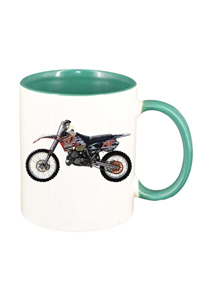 INOVATIX Cana alba personalizata, Motor, interior verde, D55, INOVATIX®. 330ml