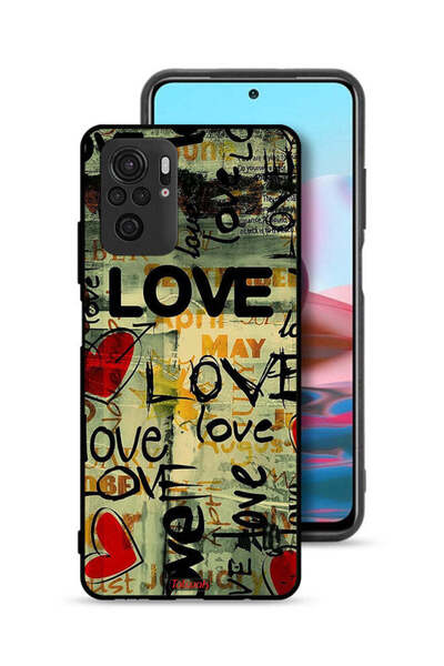 Tolwak Xiaomi Redmi Note 10S Protective Case Cover Love Tags